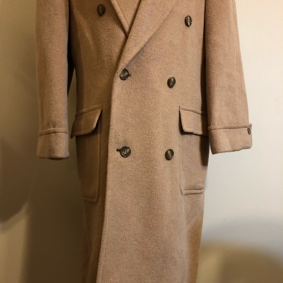 Vintage Hunt Club Wool & Mohair Long Tan Coat - Picture 6 of 15